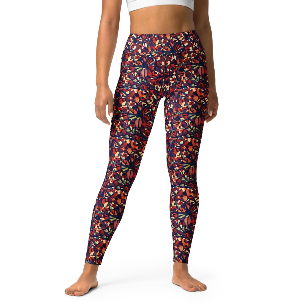 Ember Garden on Yoga Leggings — Front