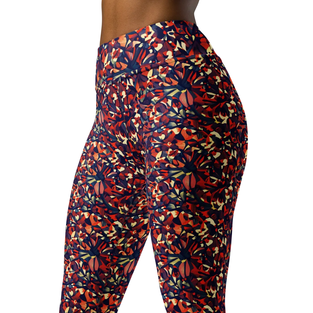Ember Garden on Yoga Leggings — Left Front