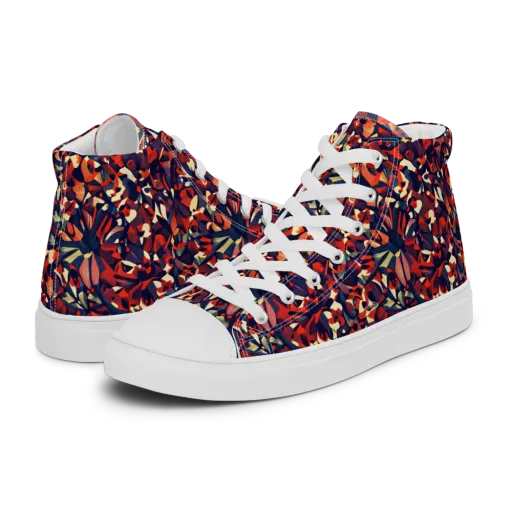 Ember Garden on a Women's High Top Canvas Shoes