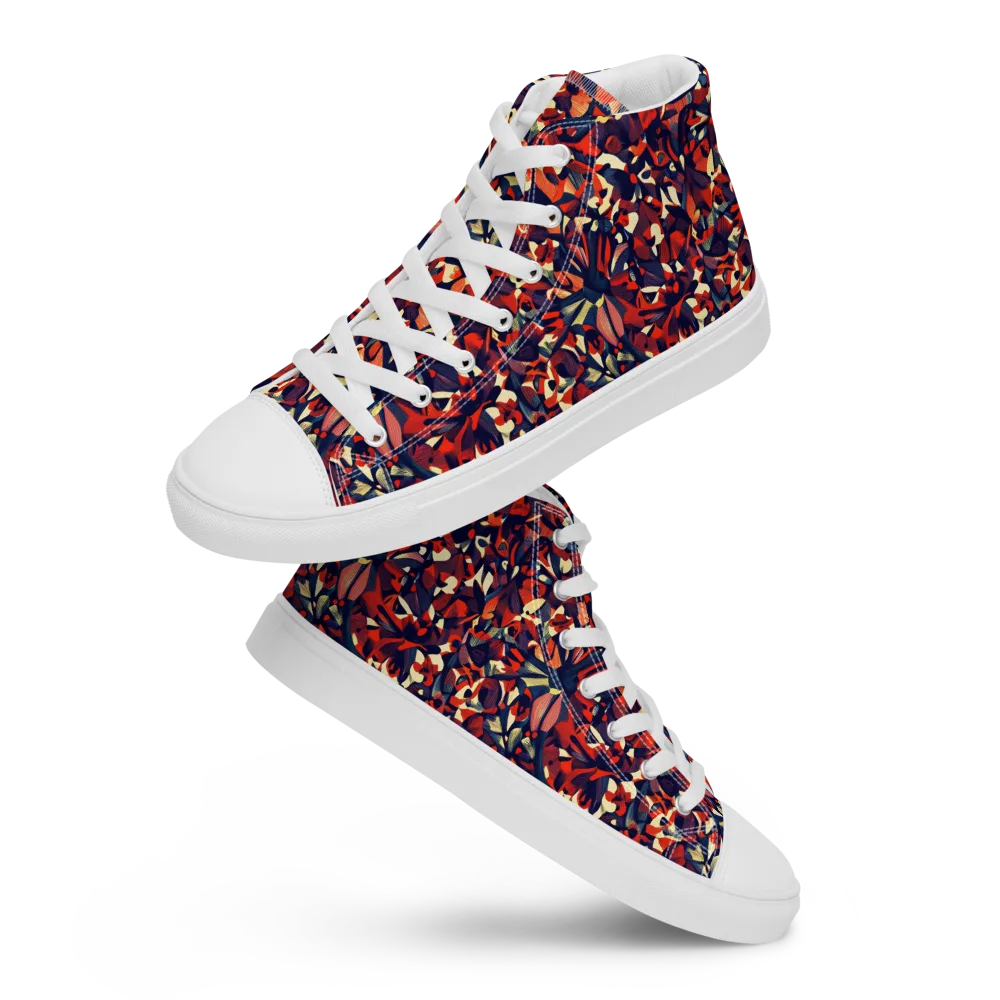 Ember Garden on Women's High Top Canvas Shoes — Front