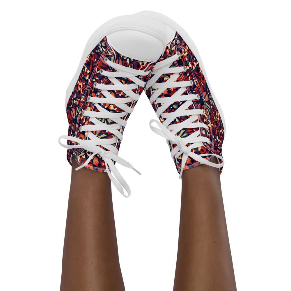 Ember Garden on Women's High Top Canvas Shoes — Front
