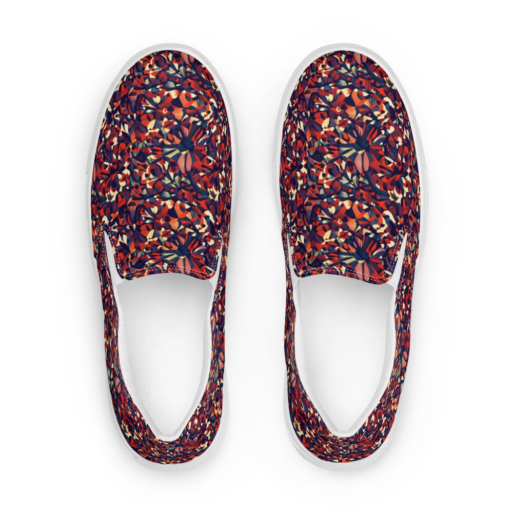 Ember Garden on Men's Slip-On Canvas Shoes — Front