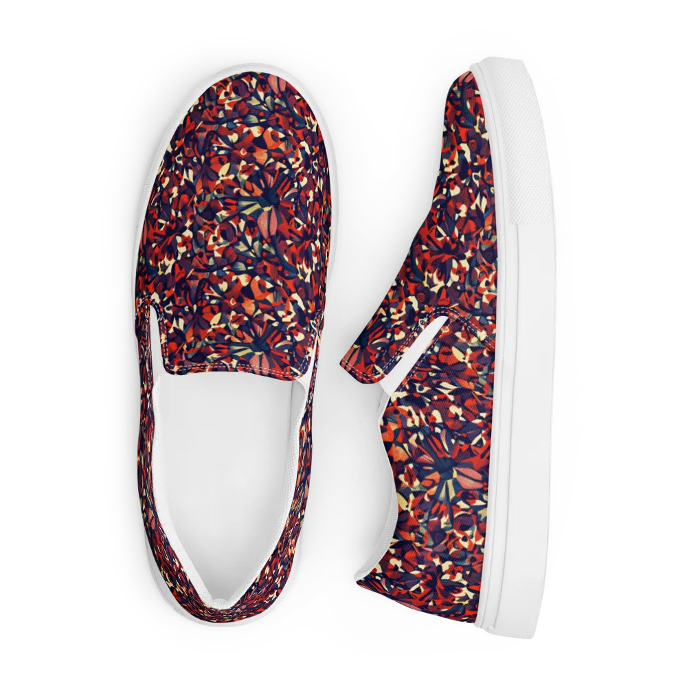 Ember Garden on Men's Slip-On Canvas Shoes — Front