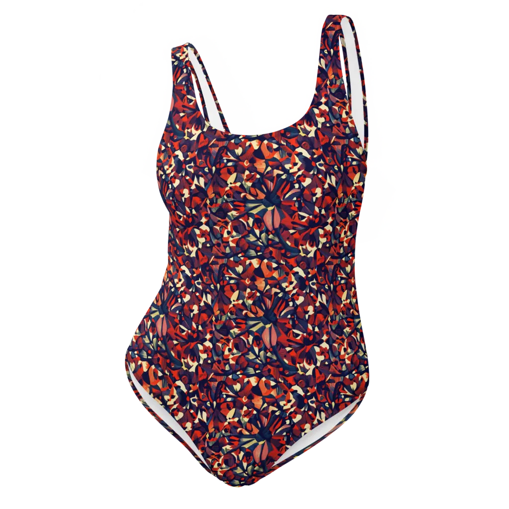 Ember Garden on One-Piece Swimsuit — Front