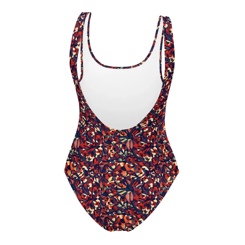 Ember Garden on One-Piece Swimsuit — Back