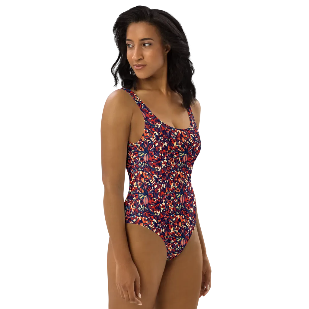 Ember Garden on One-Piece Swimsuit — Right
