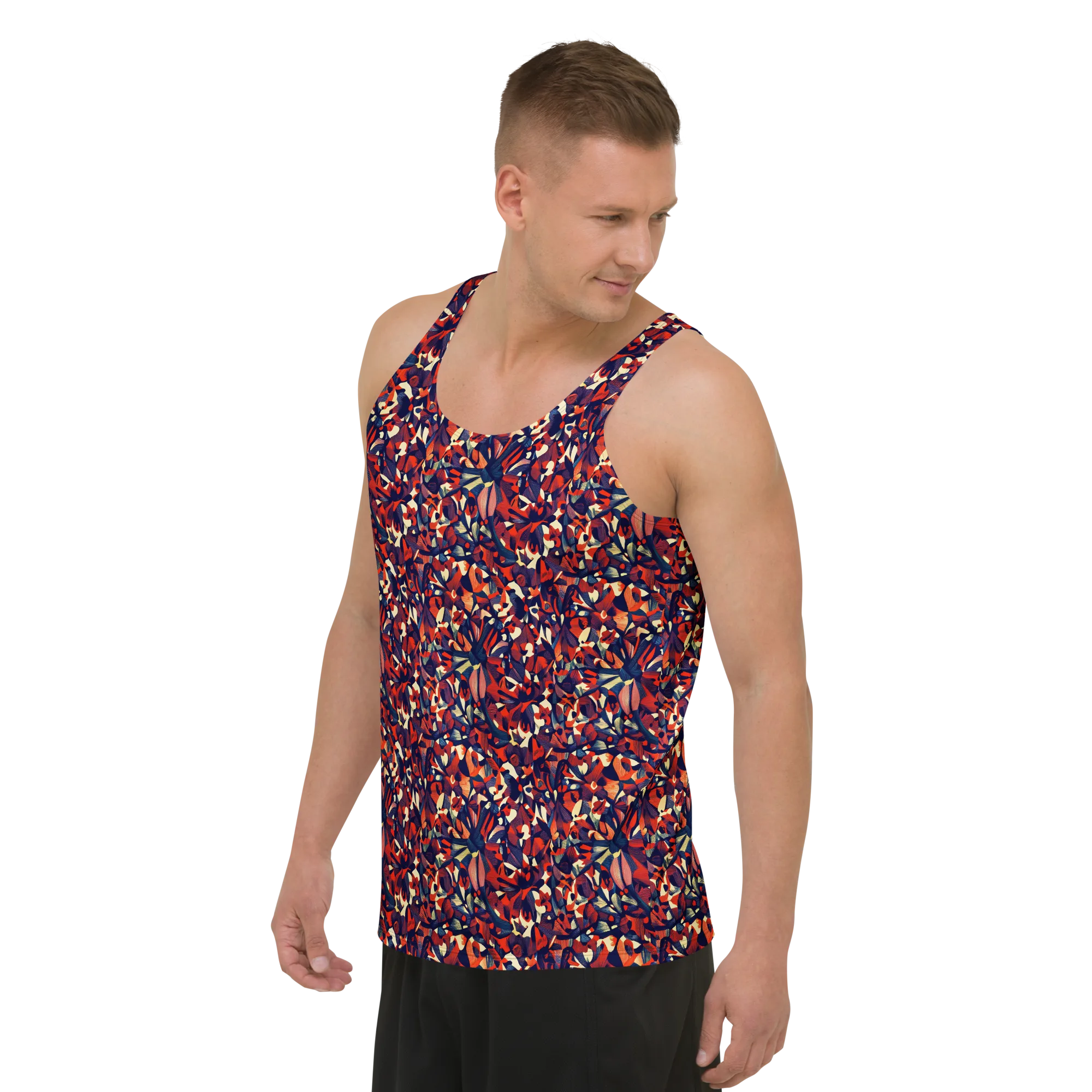 Ember Garden on Men's Tank Top — Left Front