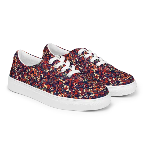 Ember Garden on a Men's Lace-Up Canvas Shoes