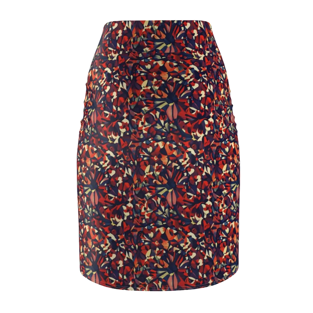 Ember Garden on Pencil Skirt — Back