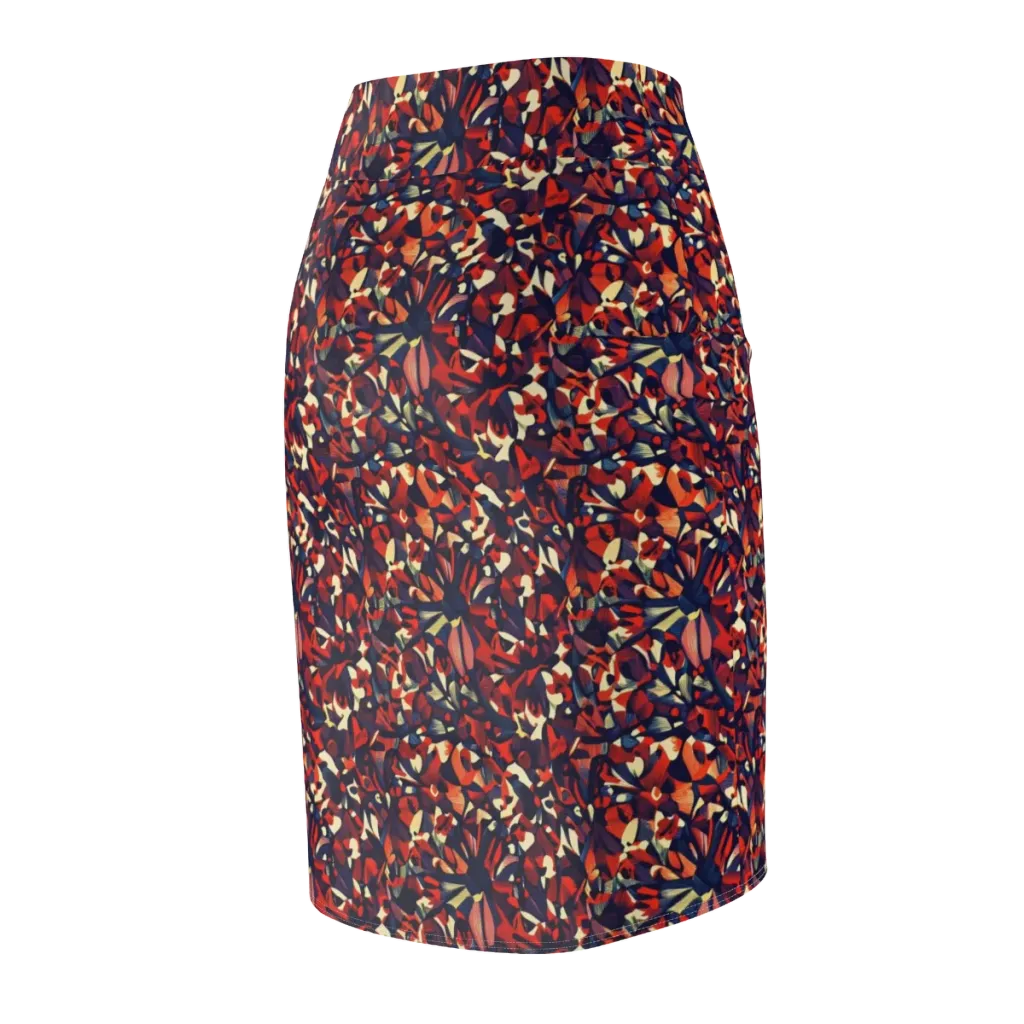 Ember Garden on Pencil Skirt — Back Side
