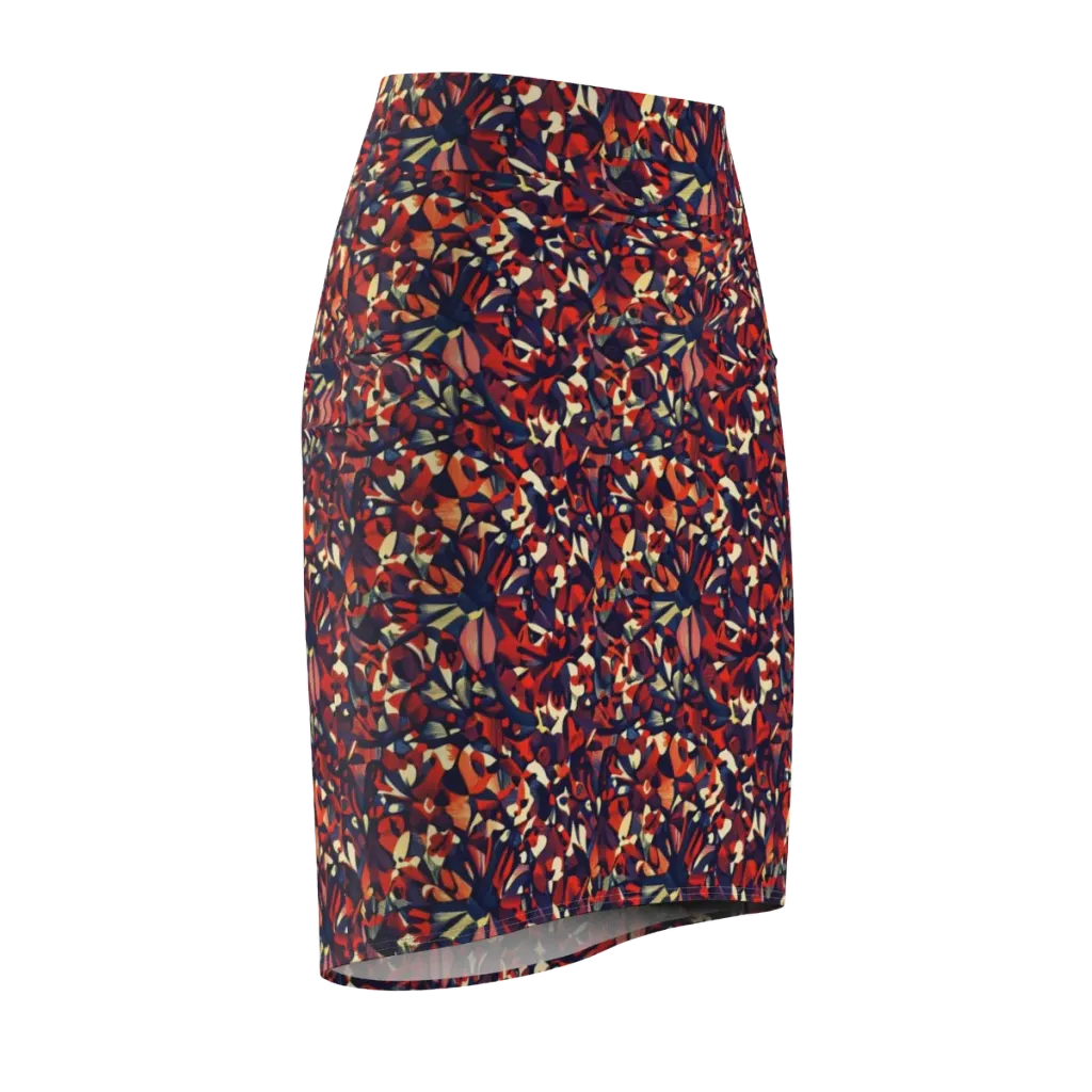 Ember Garden on Pencil Skirt — Front Side