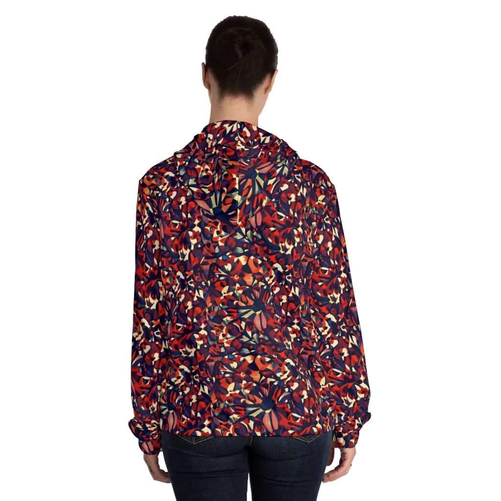 Ember Garden on Women's Full-Zip Hoodie — Back On Person