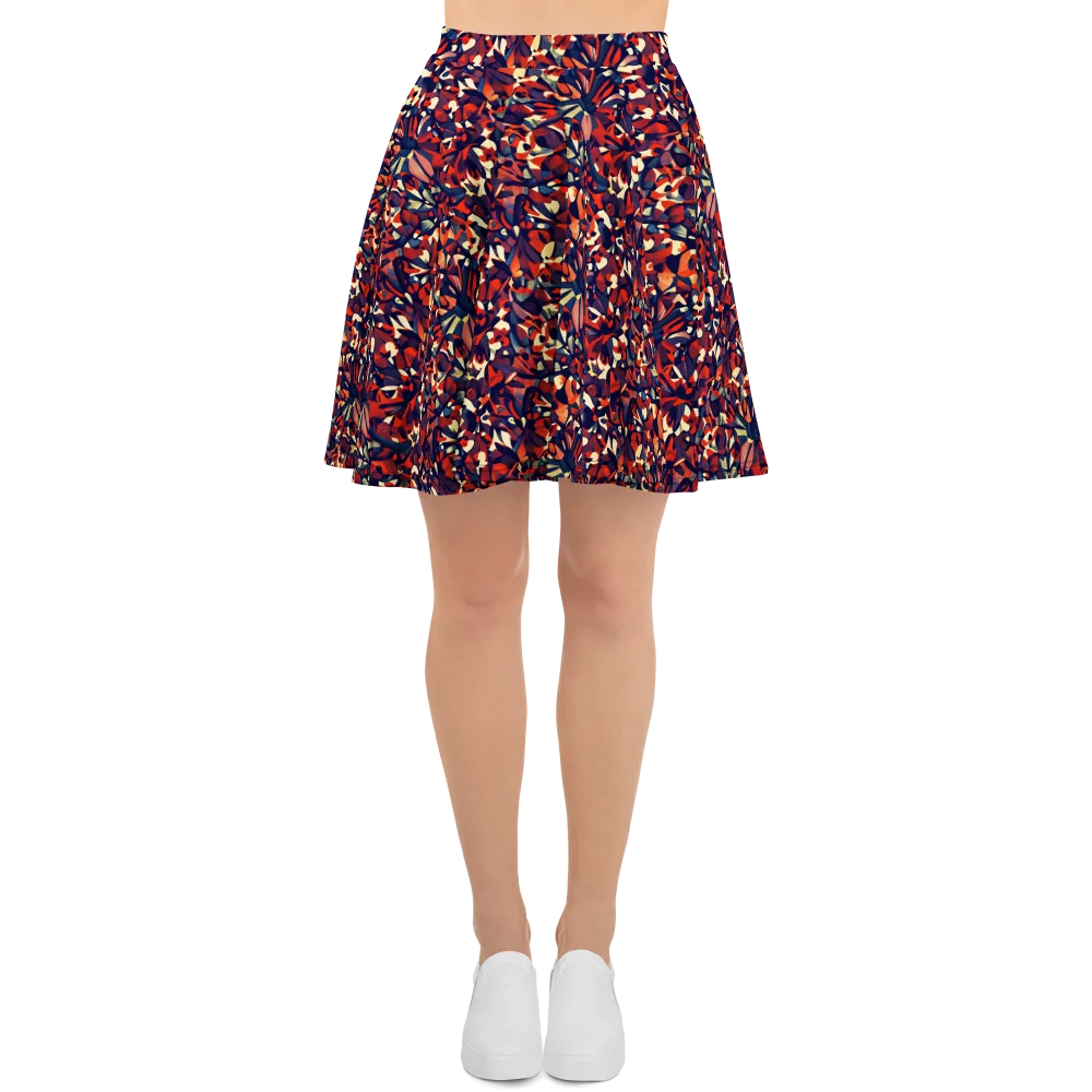 Ember Garden on Skater Skirt — Front