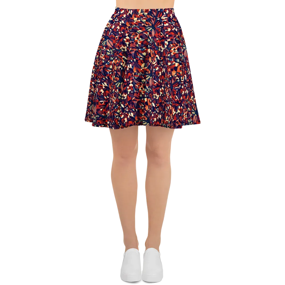 Ember Garden on Skater Skirt — Front