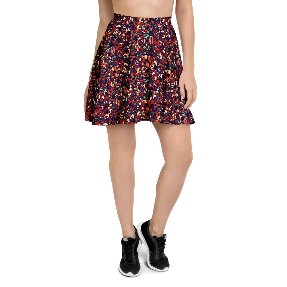 Ember Garden on Skater Skirt — Front