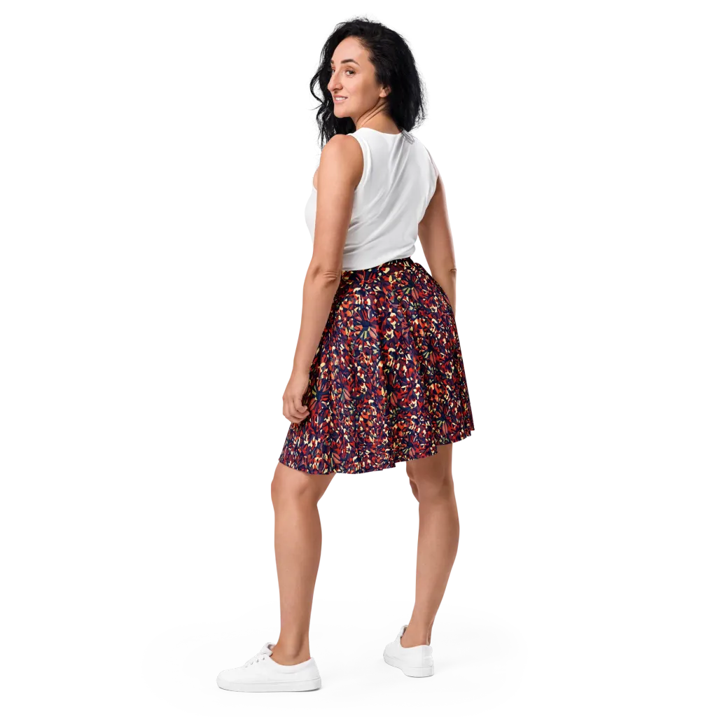 Ember Garden on Skater Skirt — Back