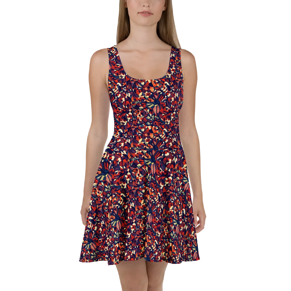 Ember Garden on Skater Dress — Front