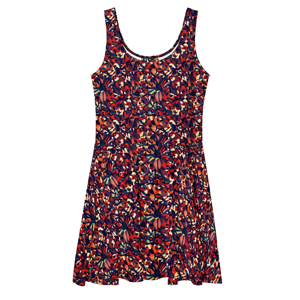 Ember Garden on Skater Dress — Front