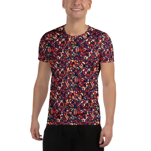 Ember Garden on a Men's Athletic T-Shirt