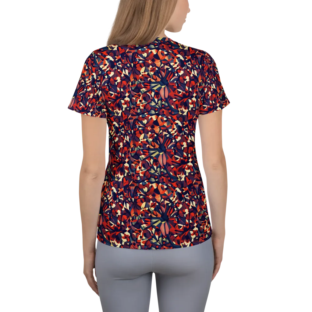 Ember Garden on Women's Athletic T-Shirt — Back