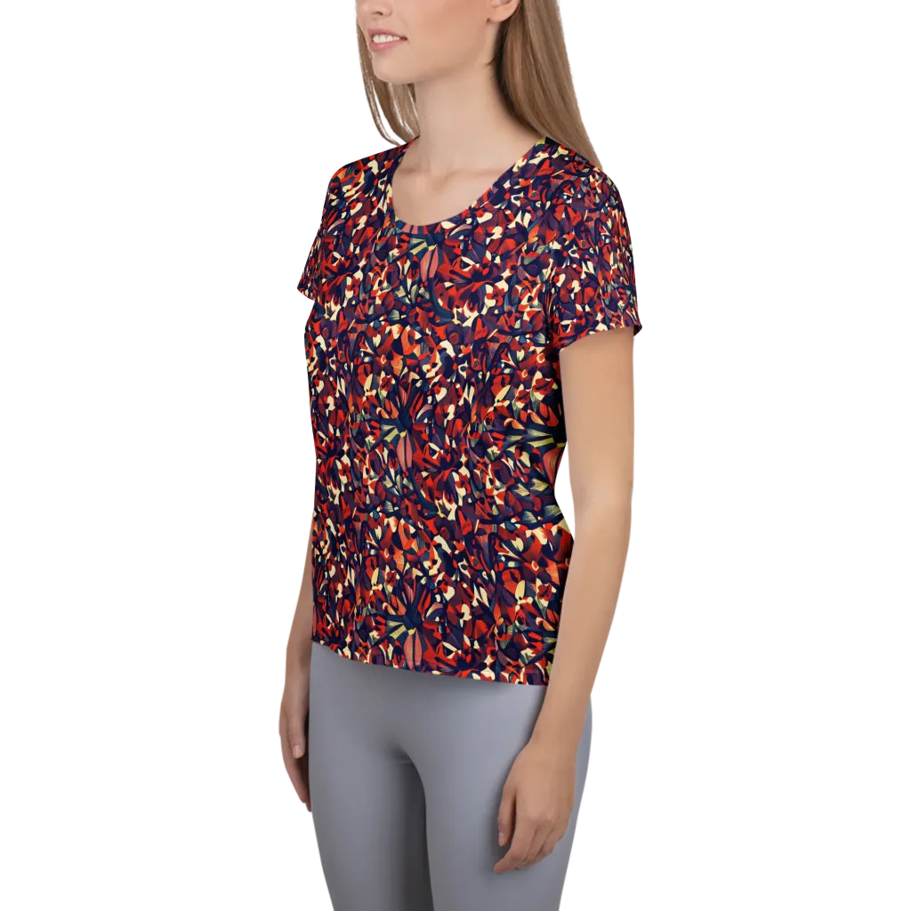 Ember Garden on Women's Athletic T-Shirt — Left