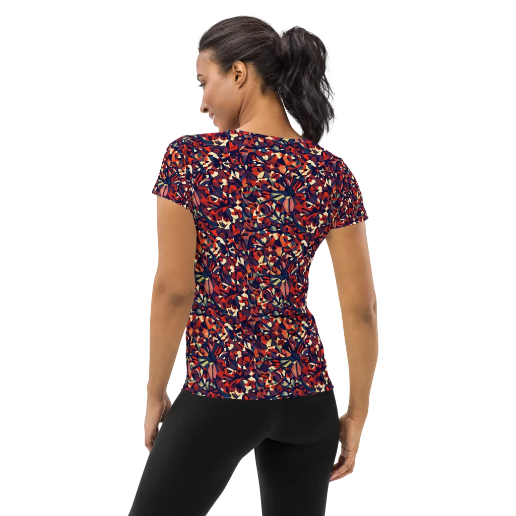 Ember Garden on Women's Athletic T-Shirt — Back