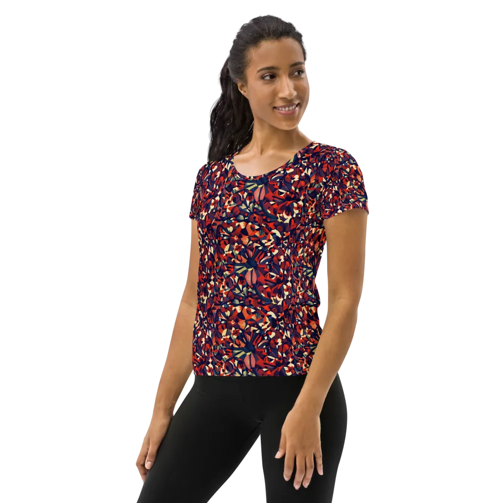 Ember Garden on Women's Athletic T-Shirt — Left