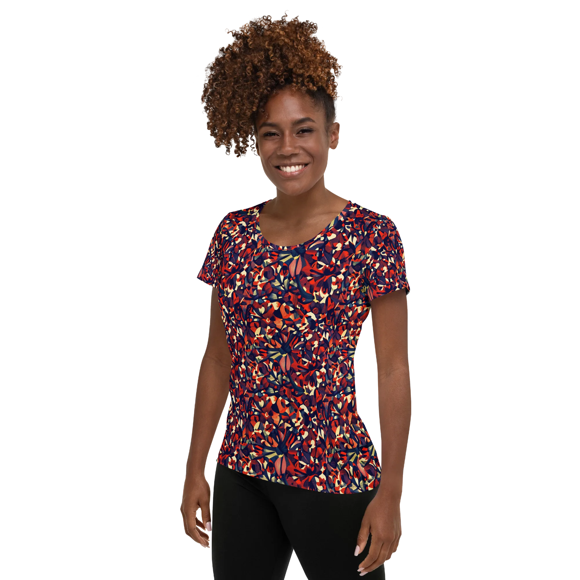 Ember Garden on Women's Athletic T-Shirt — Left