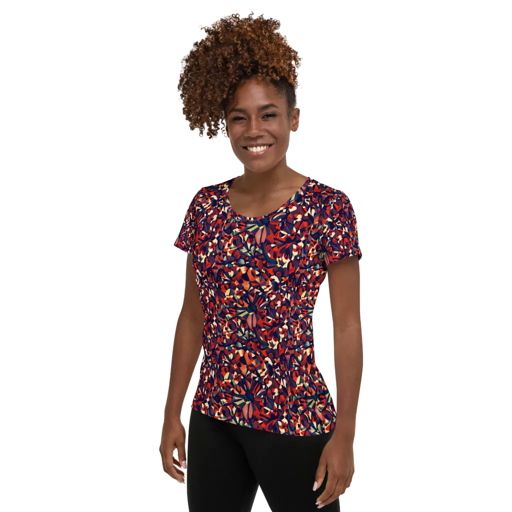 Ember Garden on Women's Athletic T-Shirt — Left