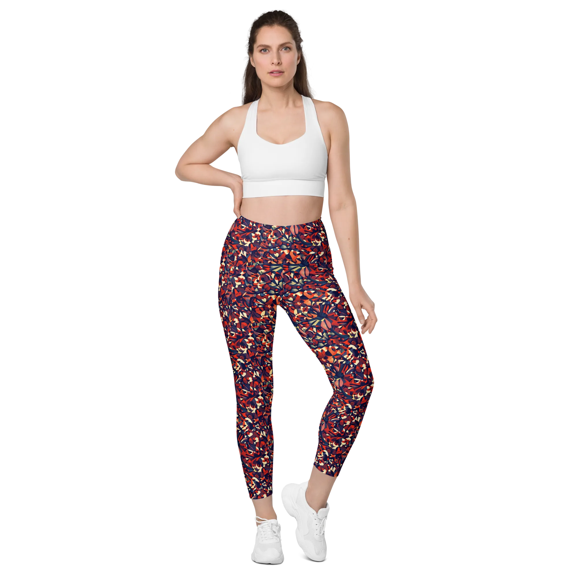 Ember Garden on Leggings with Pockets — Front