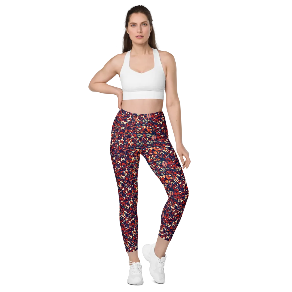 Ember Garden on Leggings with Pockets — Front