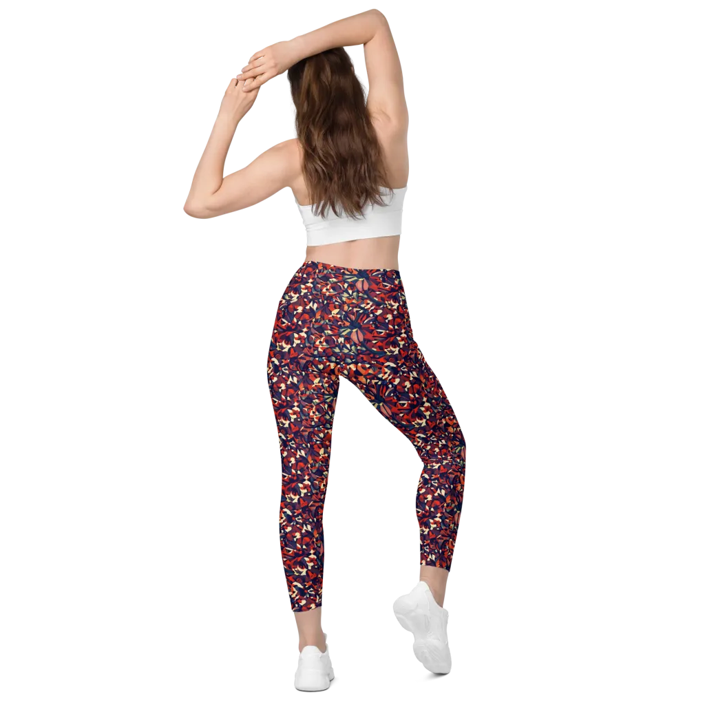 Ember Garden on Leggings with Pockets — Back