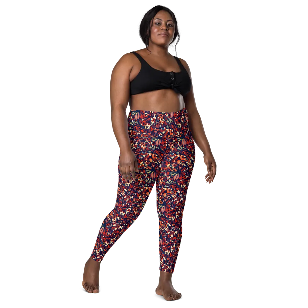 Ember Garden on Leggings with Pockets — Front