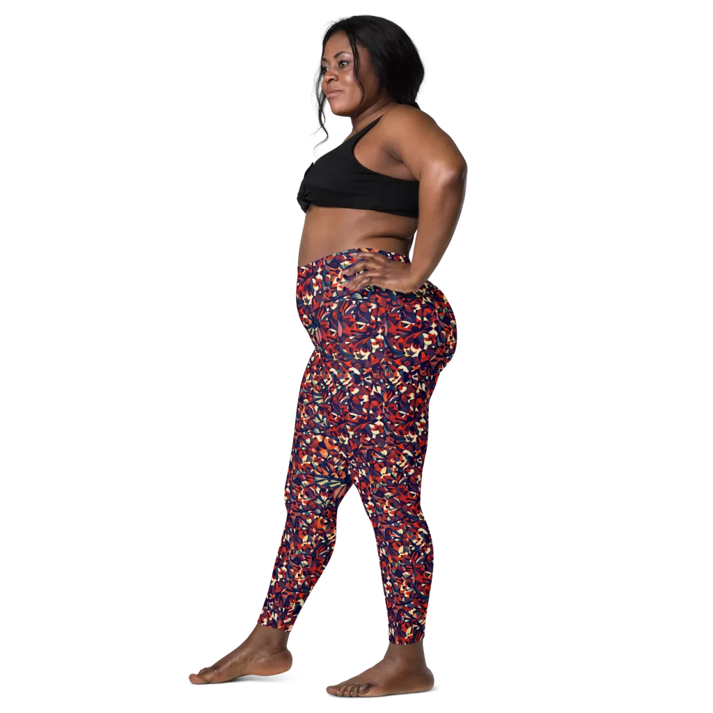 Ember Garden on Leggings with Pockets — Left