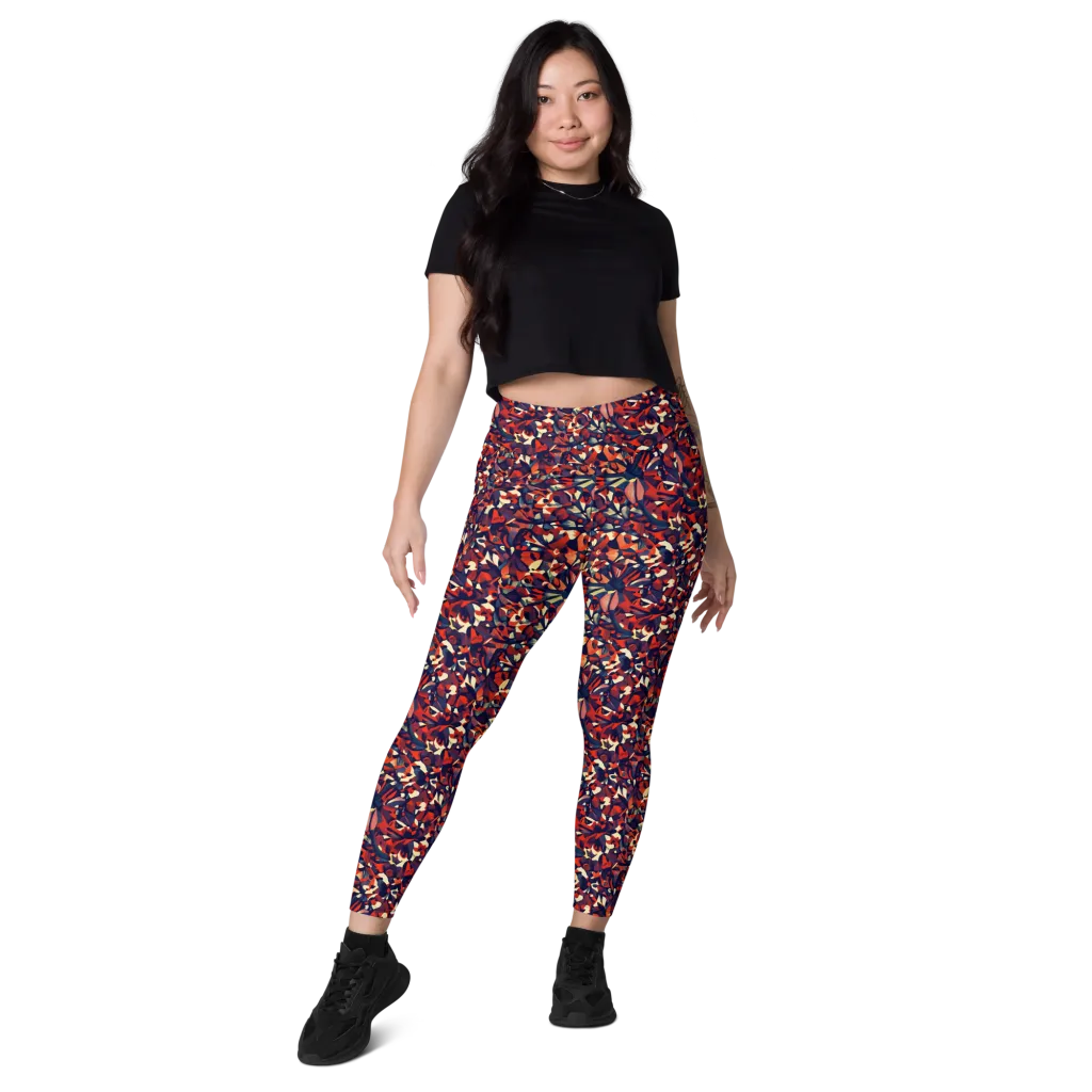 Ember Garden on Leggings with Pockets — Front