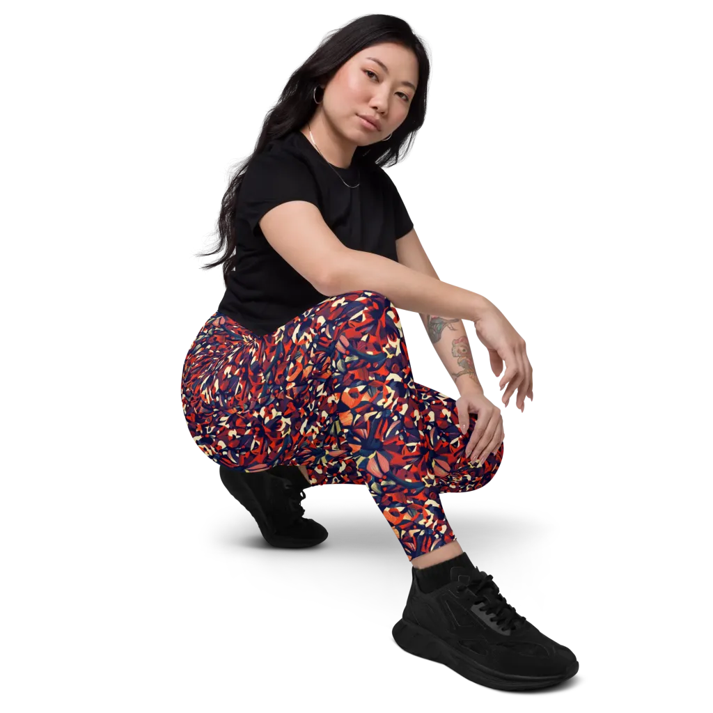 Ember Garden on Leggings with Pockets — Right Front
