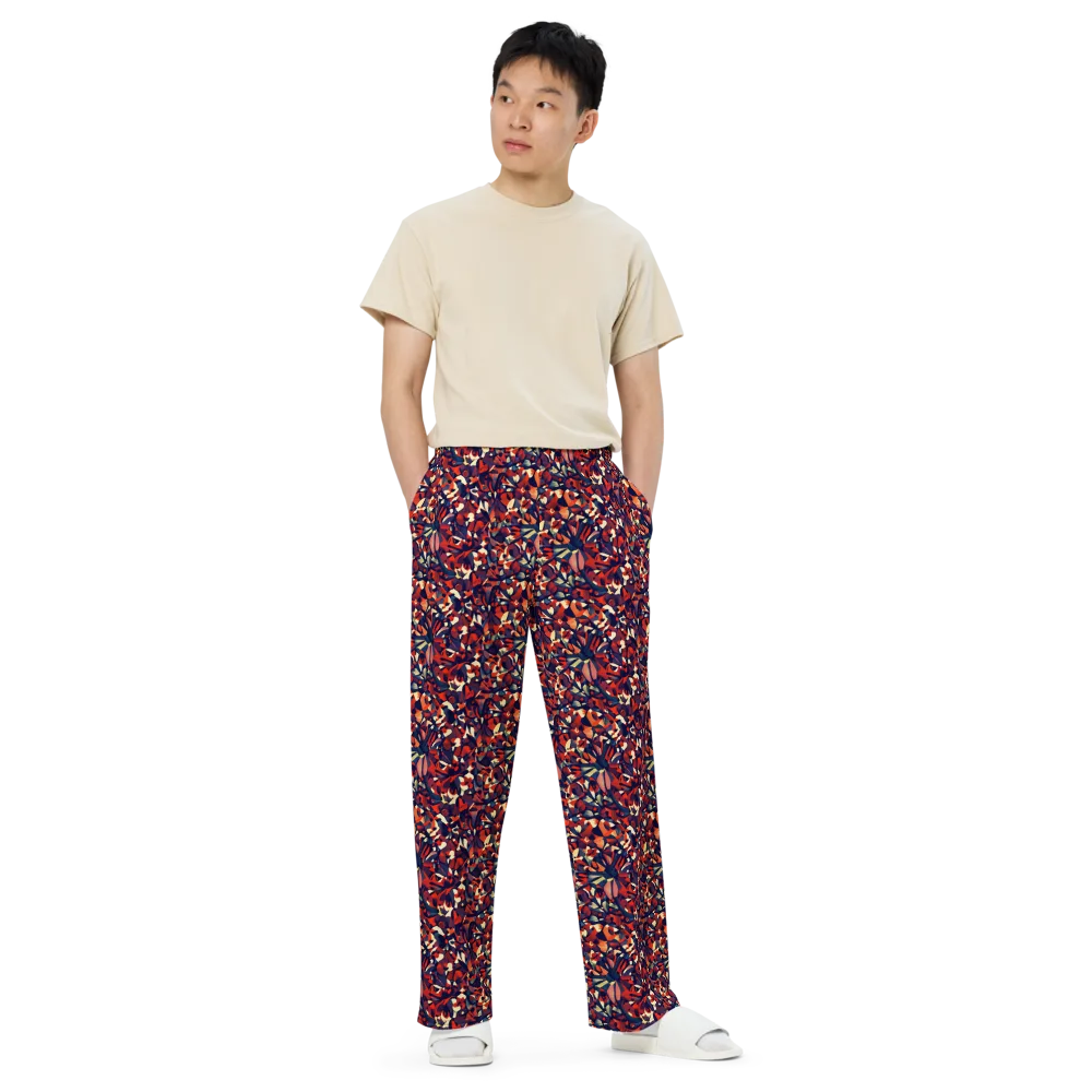 Ember Garden on Wide-Leg Pants — Front