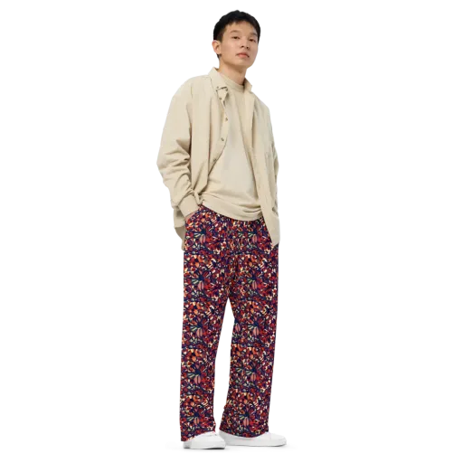 Ember Garden on a Wide-Leg Pants