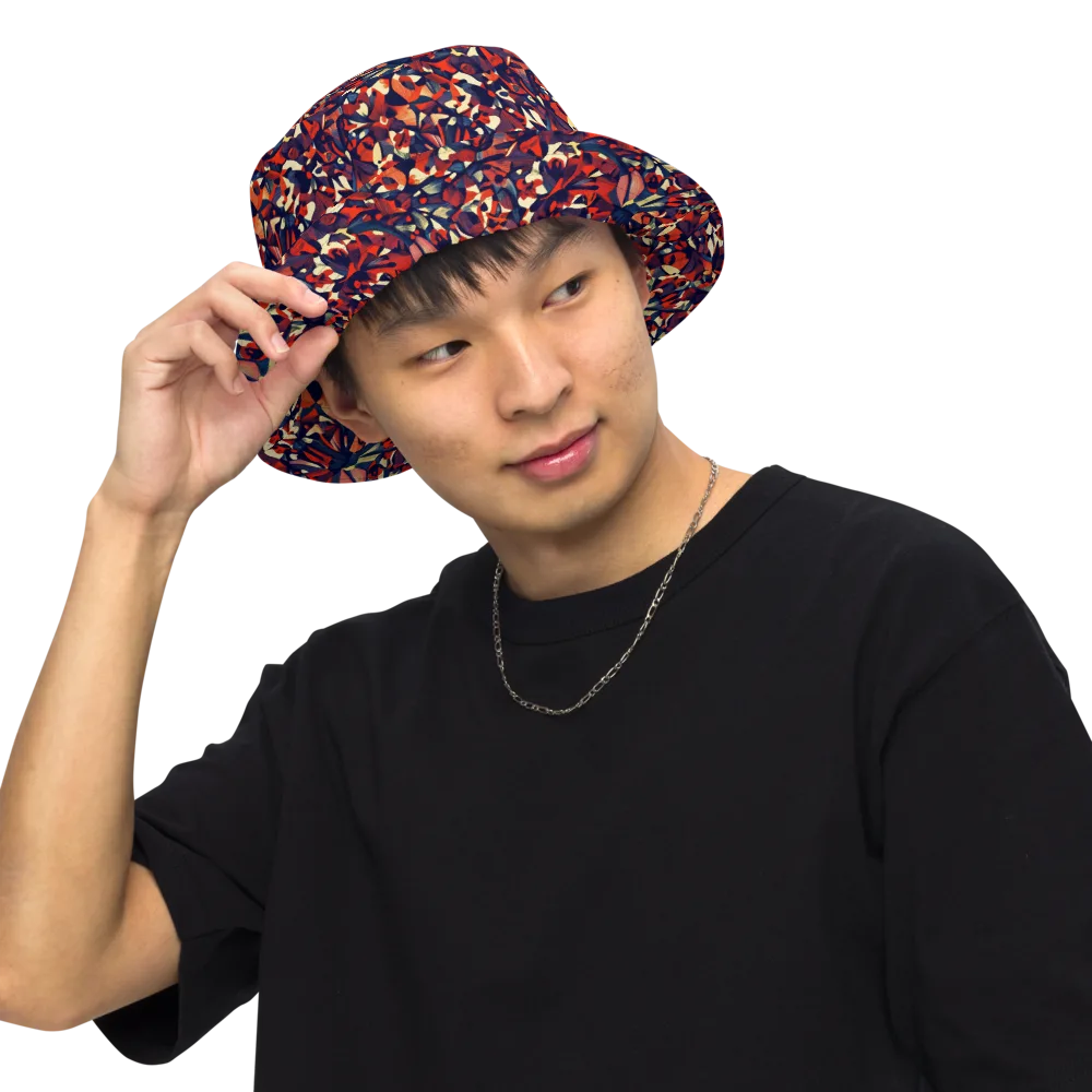 Ember Garden on Reversible Bucket Hat — Front Inside