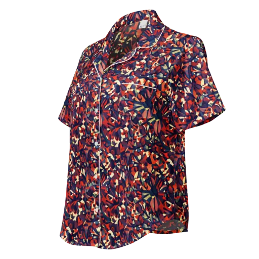 Ember Garden on a Women's Short Sleeve Pajama Top