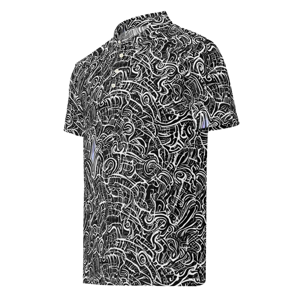 Inkstorm Reverie on Men's Slim Fit Polo Shirt — Left Front