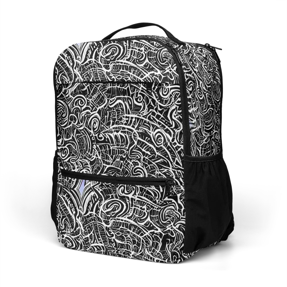 Inkstorm Reverie on Utility Backpack — Left Front
