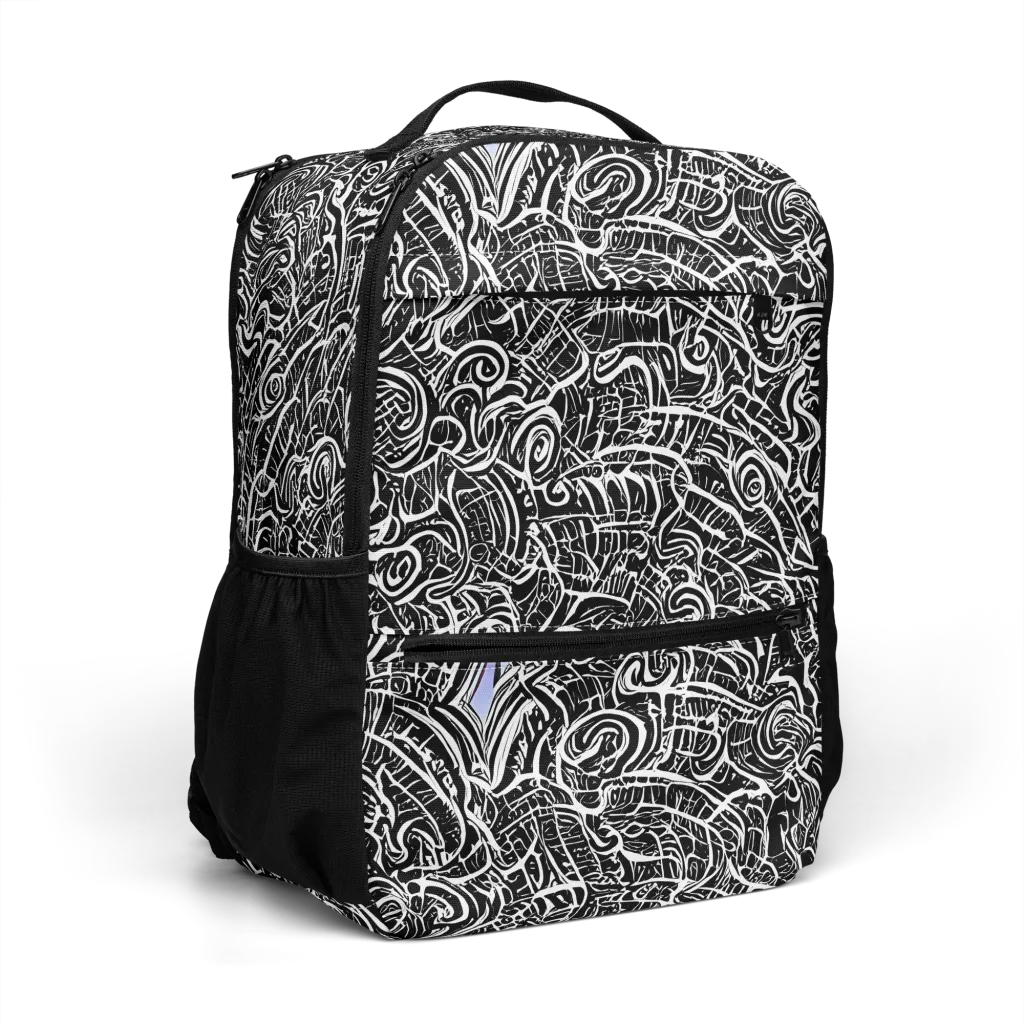 Inkstorm Reverie on Utility Backpack — Right Front