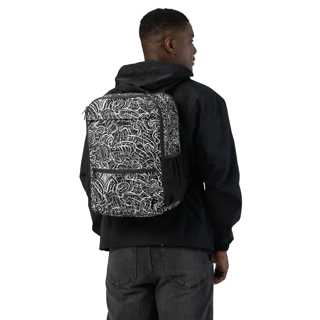 Inkstorm Reverie on Utility Backpack — Back