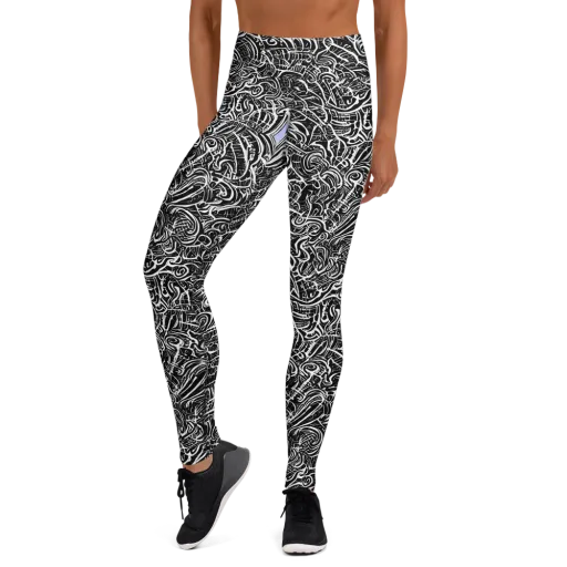 Inkstorm Reverie on a Yoga Leggings