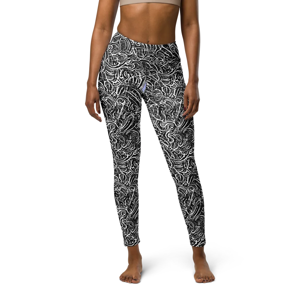 Inkstorm Reverie on Yoga Leggings — Front