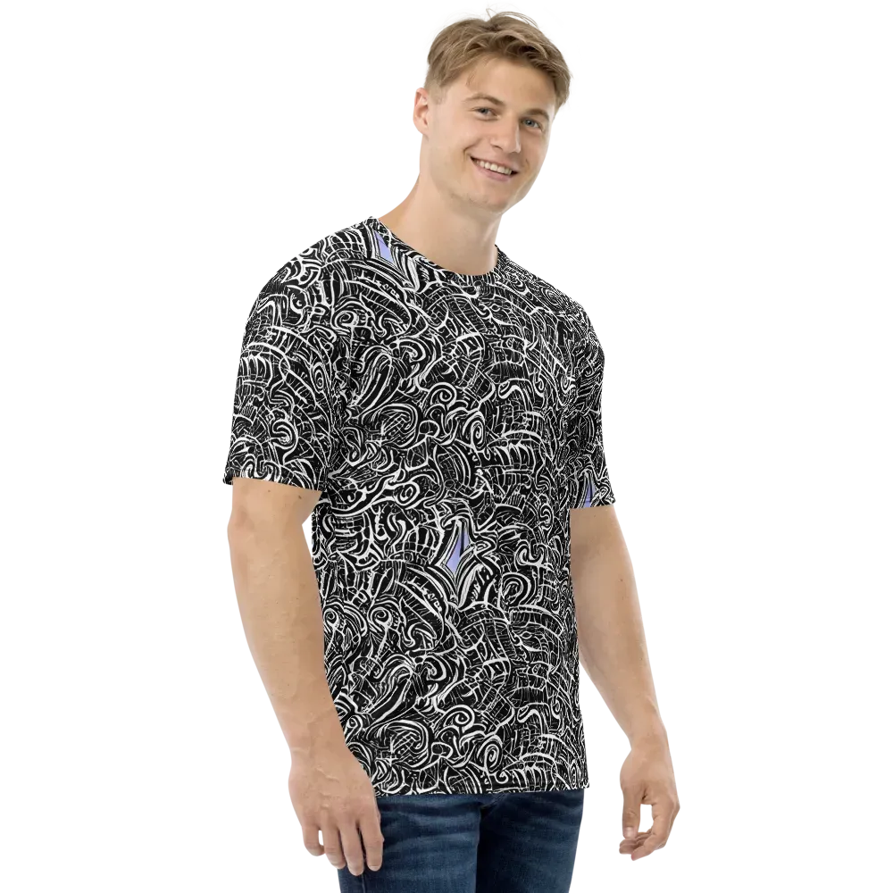 Inkstorm Reverie on Men's Crew Neck T-Shirt — Right