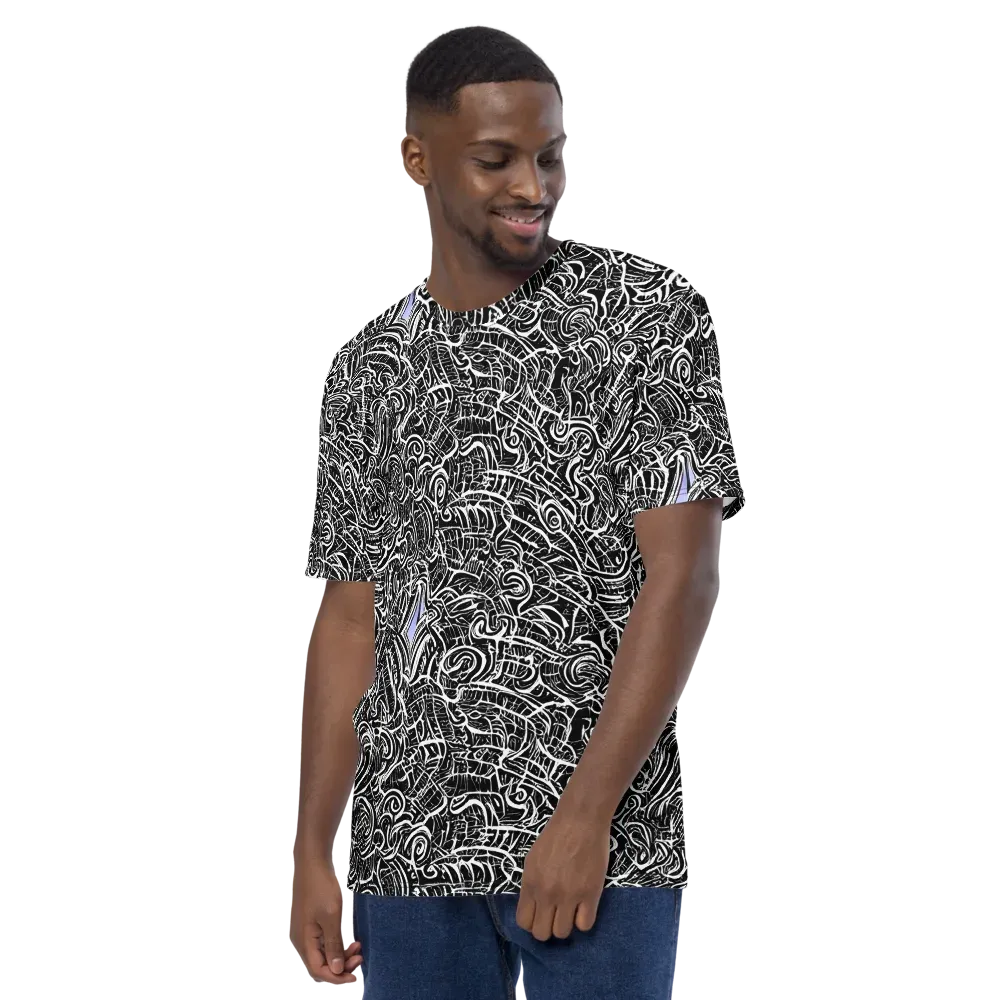 Inkstorm Reverie on Men's Crew Neck T-Shirt — Left