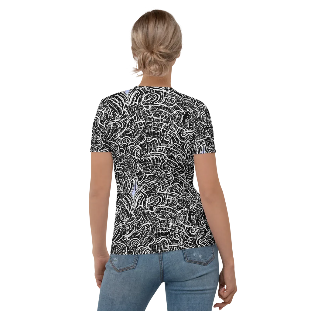 Inkstorm Reverie on Women's Crew Neck T-Shirt — Back
