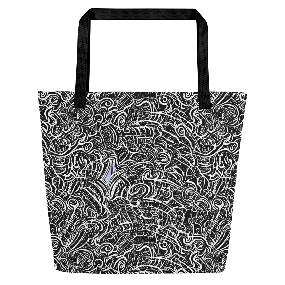 Inkstorm Reverie on Large Tote Bag W/ Pocket — Front